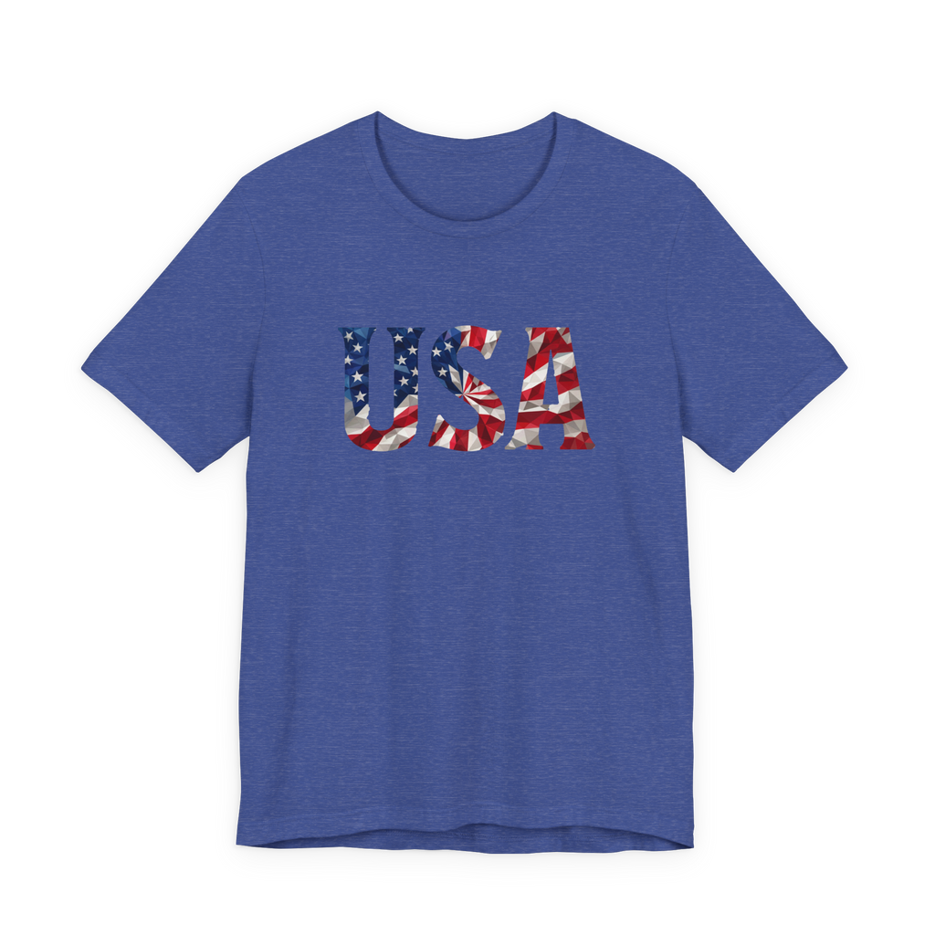 USA Flag Graphic Tee - Patriotic Fourth of July T-Shirt