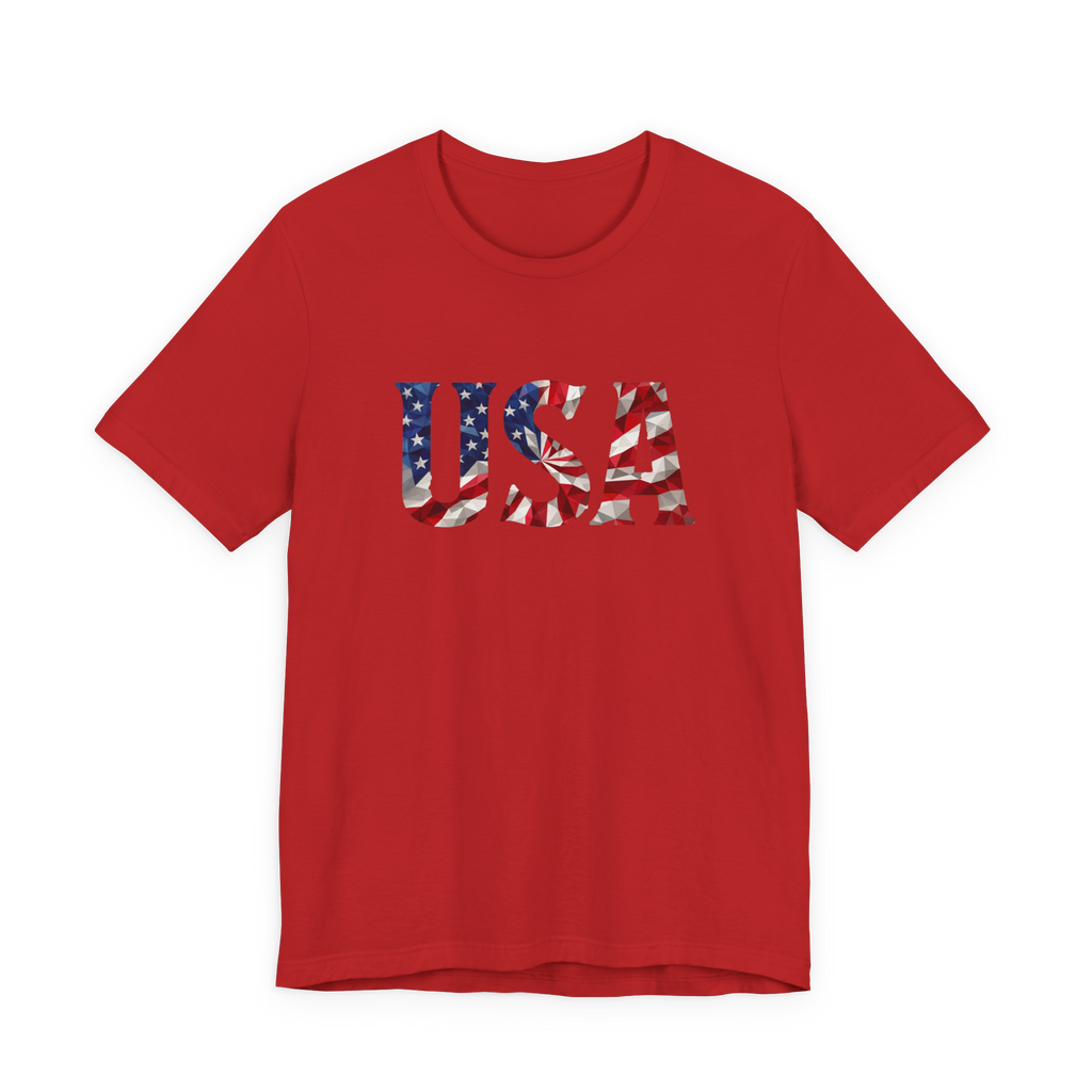 USA Flag Graphic Tee - Patriotic Fourth of July T-Shirt