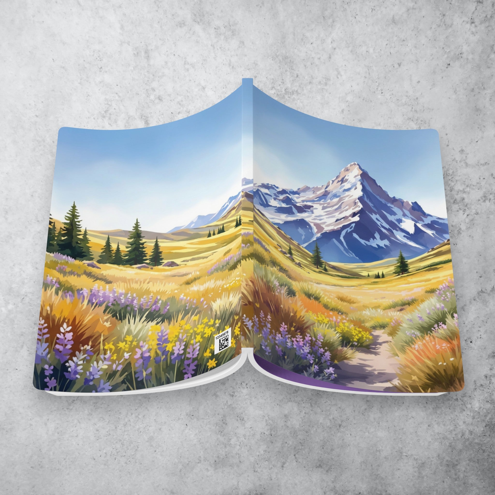 Mountain Meadow Illustration Journal | Softcover Notebook