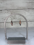 Natural Earth Tone Glass Bead Earrings | Handmade Sterling Silver