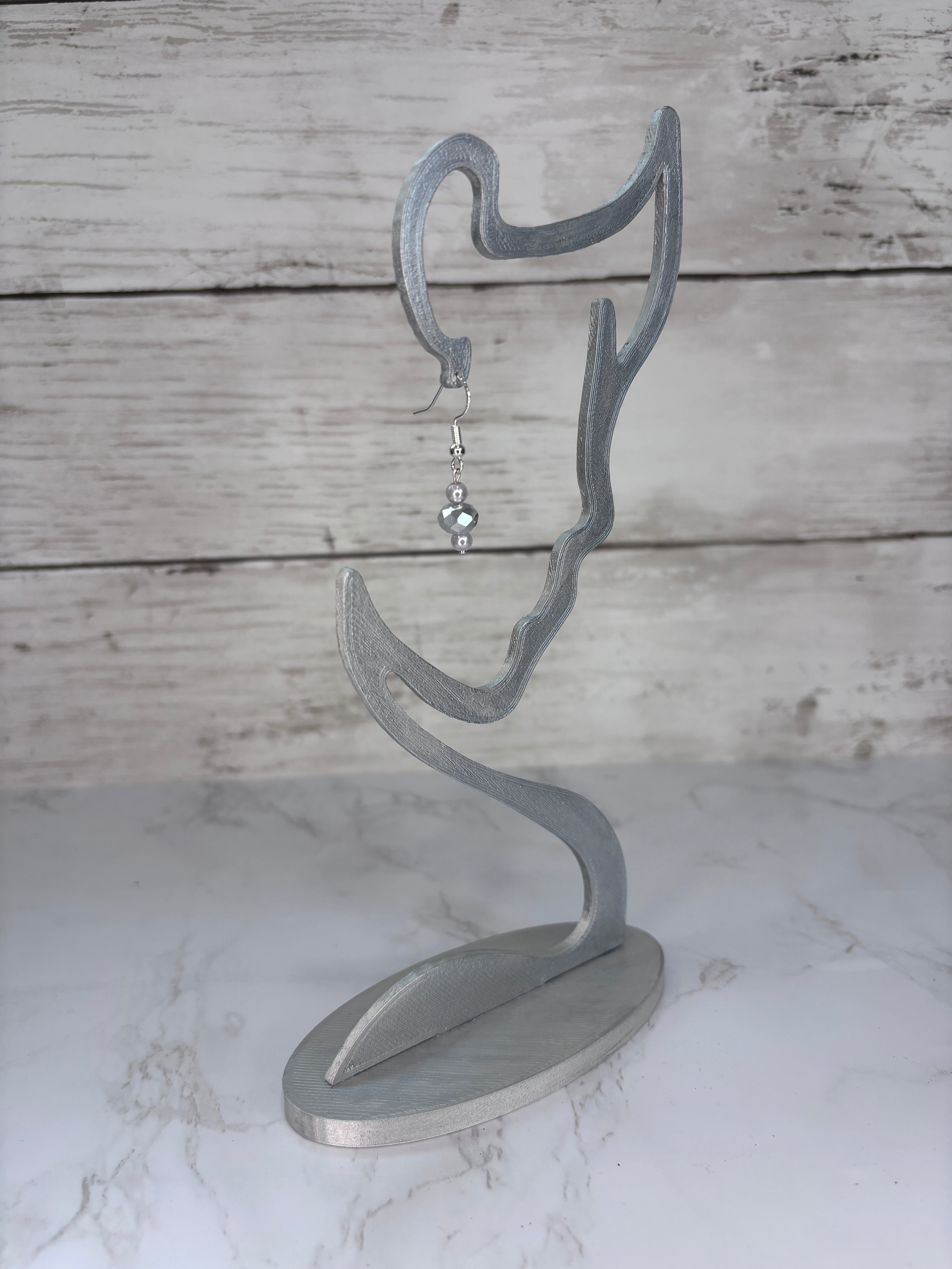 Silver & Blush Pink Glass Bead Earrings | Delicate Handmade Jewelry